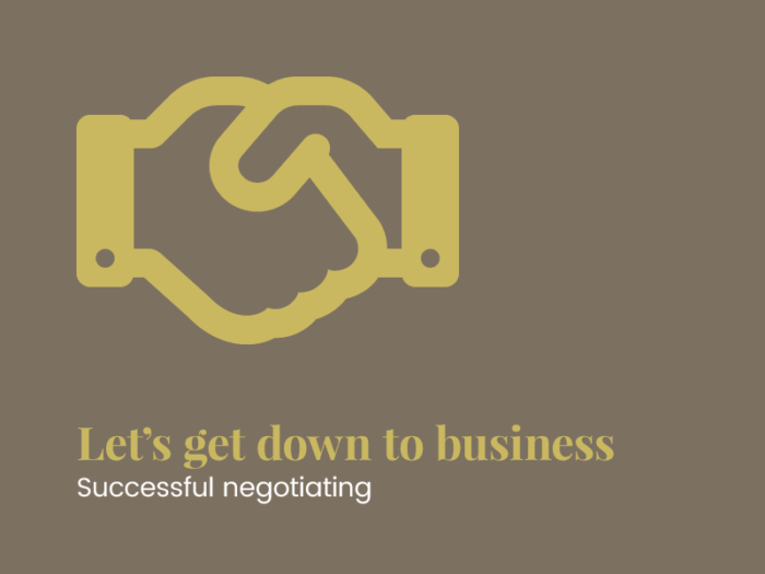 Successful negotiating
